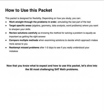 The 50 Hardest Digital SAT Math Questions - Master the Score-Breaking Problems